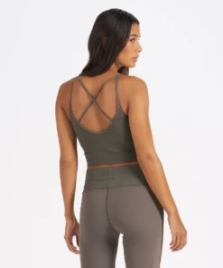 Vuori Clothing Vuori Rib Crop Tank In Oregano New