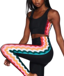 BEACHRIOT BEACH RIOT Tessa Top In Tropical Wave Activewear