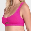 Swim Bound By Bond-Eye Sasha Crop In Bright Pink