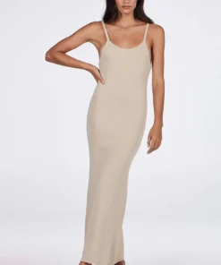 Charlie Holiday Delilah Dress In Nougat Clothing