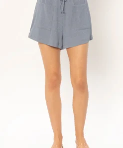 Amuse Society Colby Knit Short In Stone Blue