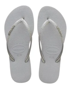Havaianas Women's Slim Glitter Sandal In Ice Grey Clothing & Accessories