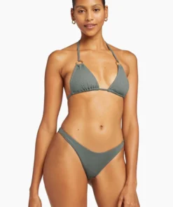 Vitamin A California High Leg Bottoms In Sea Green EcoRib