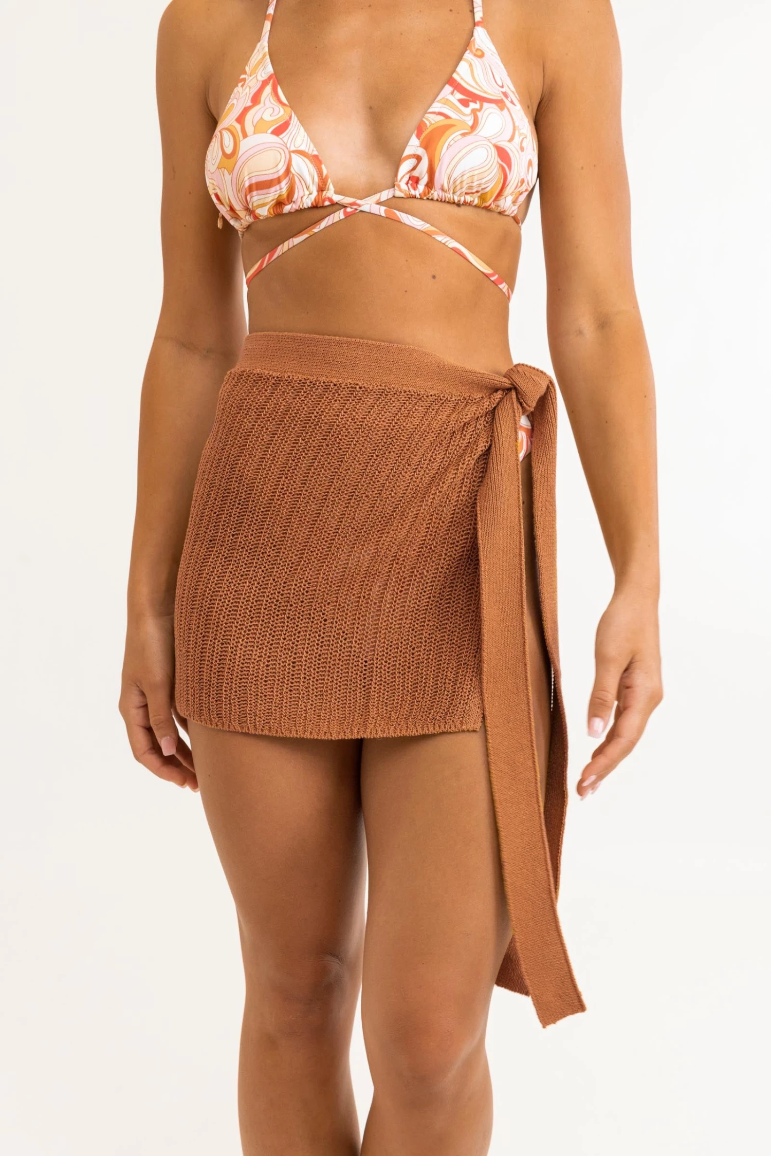 Rhythm Desert Knit Sarong In Sienna - Lightweight Beach Cover-Up & Pareo 3 Rhythm Desert Knit Sarong In Sienna